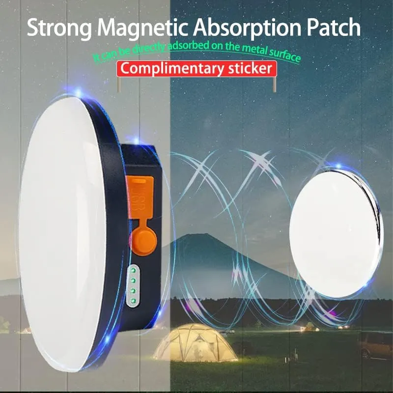 Flashlight Portable LED Camping Lantern Rechargeable Light with Magnet, Power Bank , IPX4 Waterproof Tent Light Power Failure Emergency Survival Kits (Warm Light, F02-300W)
