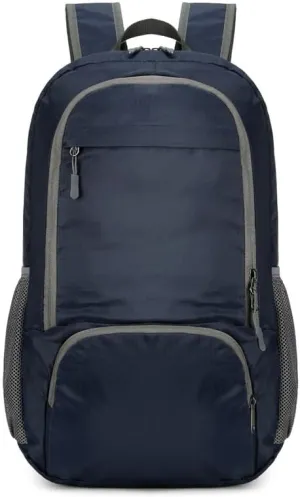 Foldable Backpack Lightweight Packable Hiking Daypack Large Capacity Outdoor Cycling Travel Bag for Gym Climbing Trekking (Dark Blue)