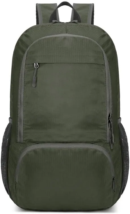 Foldable Backpack Lightweight Packable Hiking Daypack Large Capacity Outdoor Cycling Travel Bag for Gym Climbing Trekking (Green)