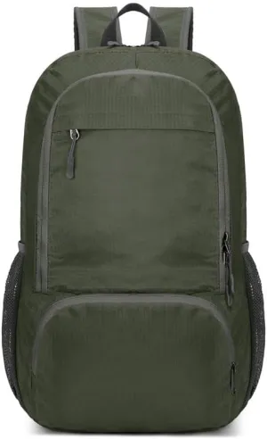 Foldable Backpack Lightweight Packable Hiking Daypack Large Capacity Outdoor Cycling Travel Bag for Gym Climbing Trekking (Green)