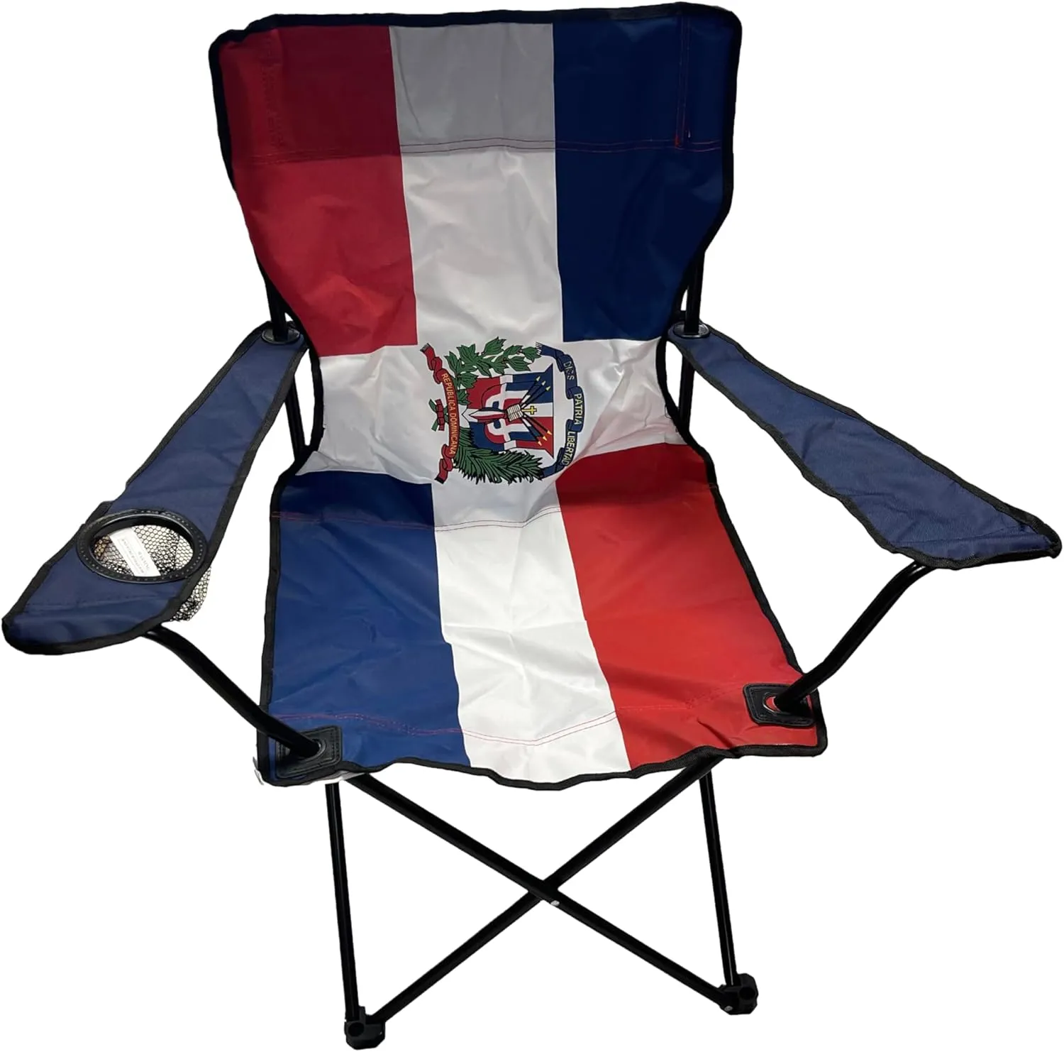 Foldable Camping Chair, Dominican Republic Flag