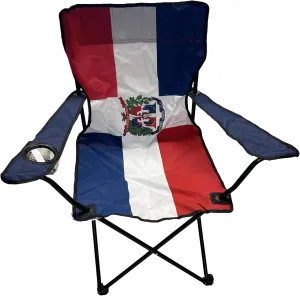 Foldable Camping Chair, Dominican Republic Flag