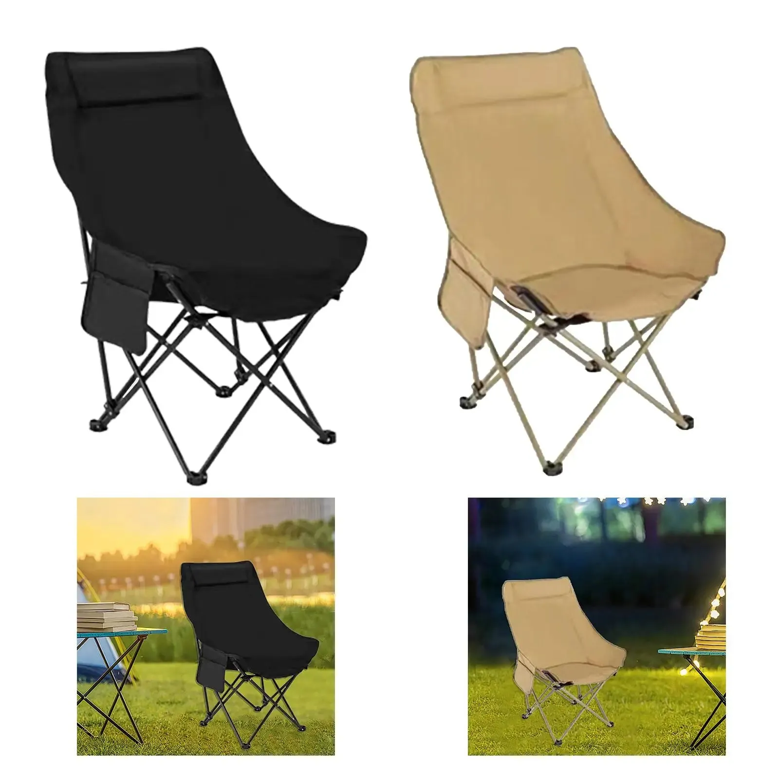 Foldable Chair Seat Lightweight Easy to Carry Ergonomic Design Compact Fishing Stool Camping Gear for Domestic Rvs Garden