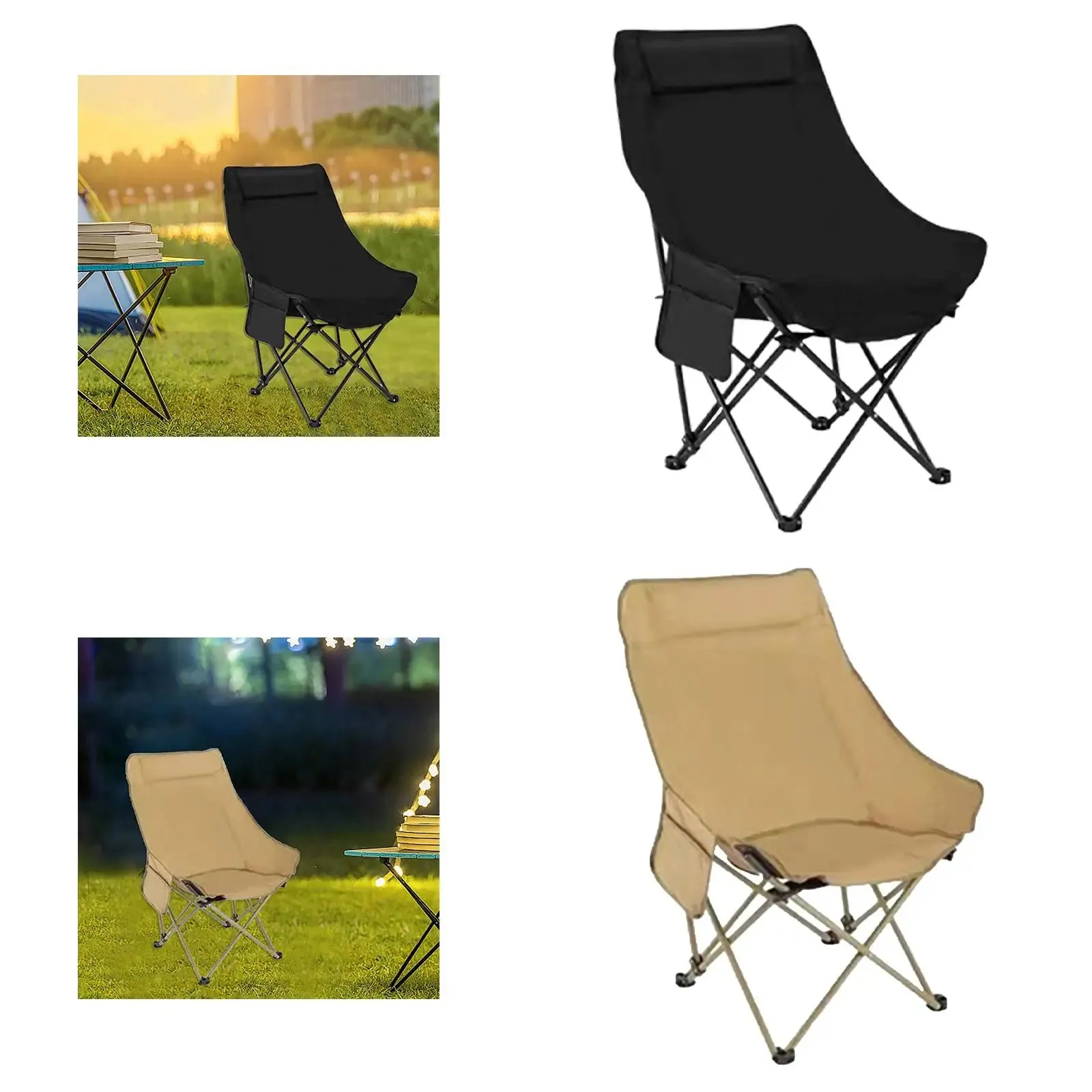 Foldable Chair Seat Lightweight Easy to Carry Ergonomic Design Compact Fishing Stool Camping Gear for Domestic Rvs Garden