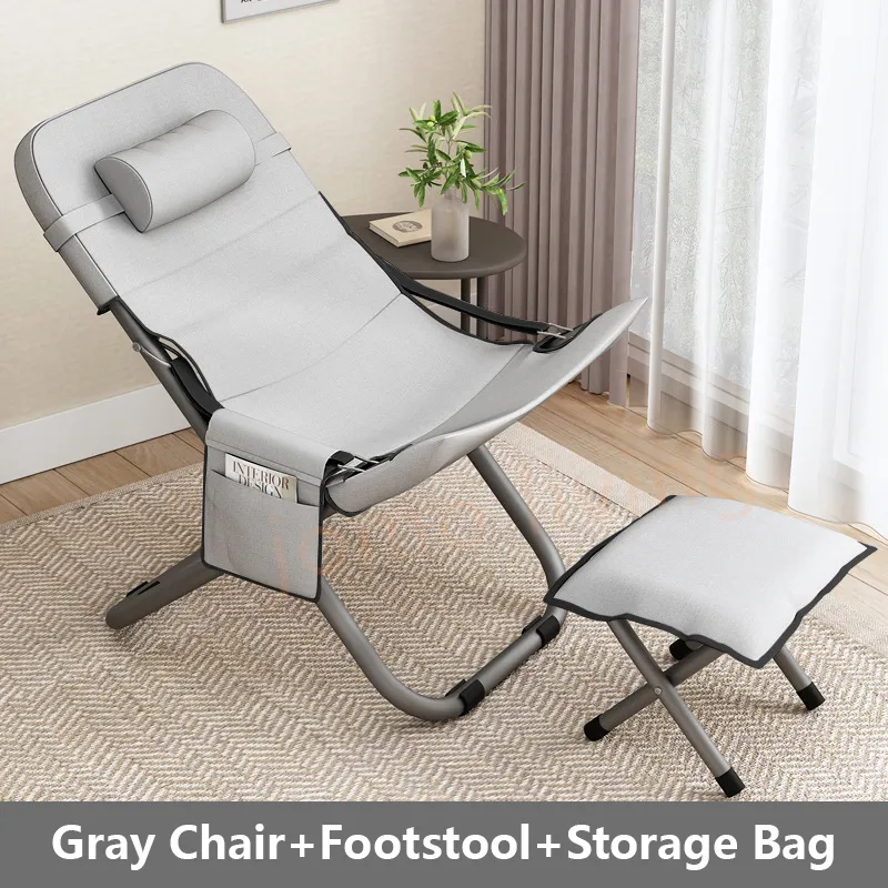 Foldable Lazy Chair Outdoor Camping Chair Portable Chair Picnic Balcony Chair / Lazy Sofa