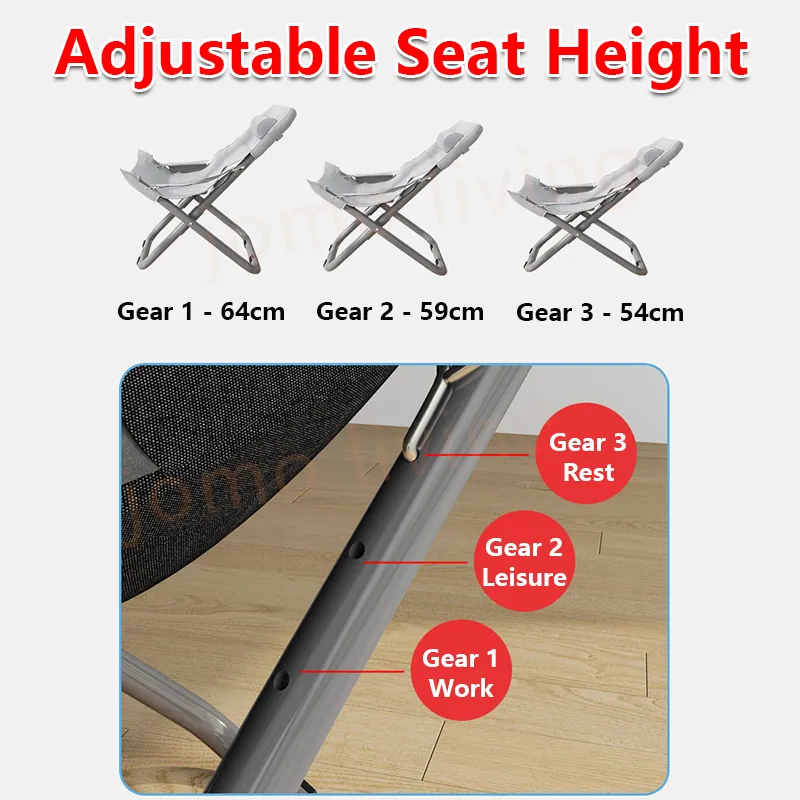 Foldable Lazy Chair Outdoor Camping Chair Portable Chair Picnic Balcony Chair / Lazy Sofa