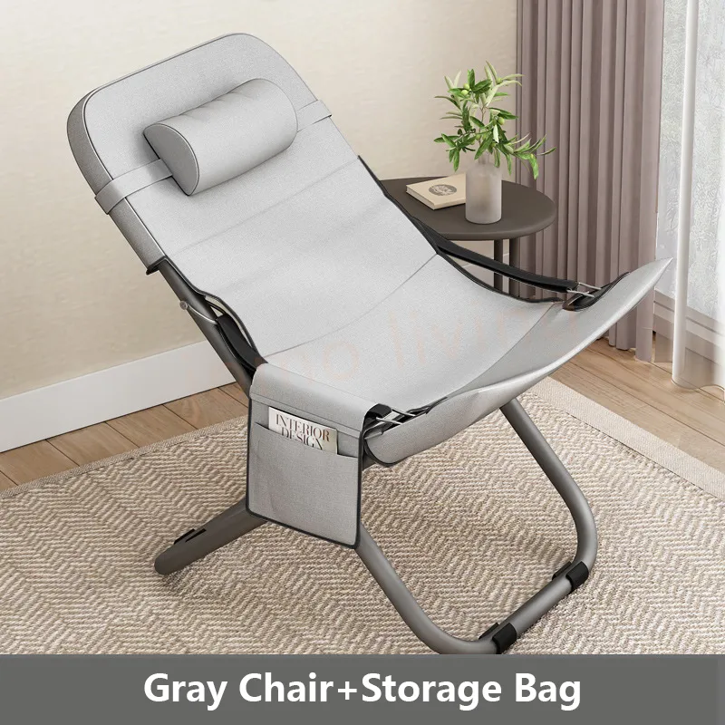 Foldable Lazy Chair Outdoor Camping Chair Portable Chair Picnic Balcony Chair / Lazy Sofa
