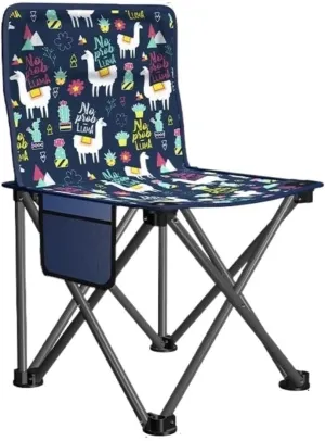 Folding Camping Chair Outdoor Folding Backrest Chair Portable Fishing Chair with Side Pocket Lightweight Leisure Chairs Padded Deck Chair Indoor Outdoor Folding Chair