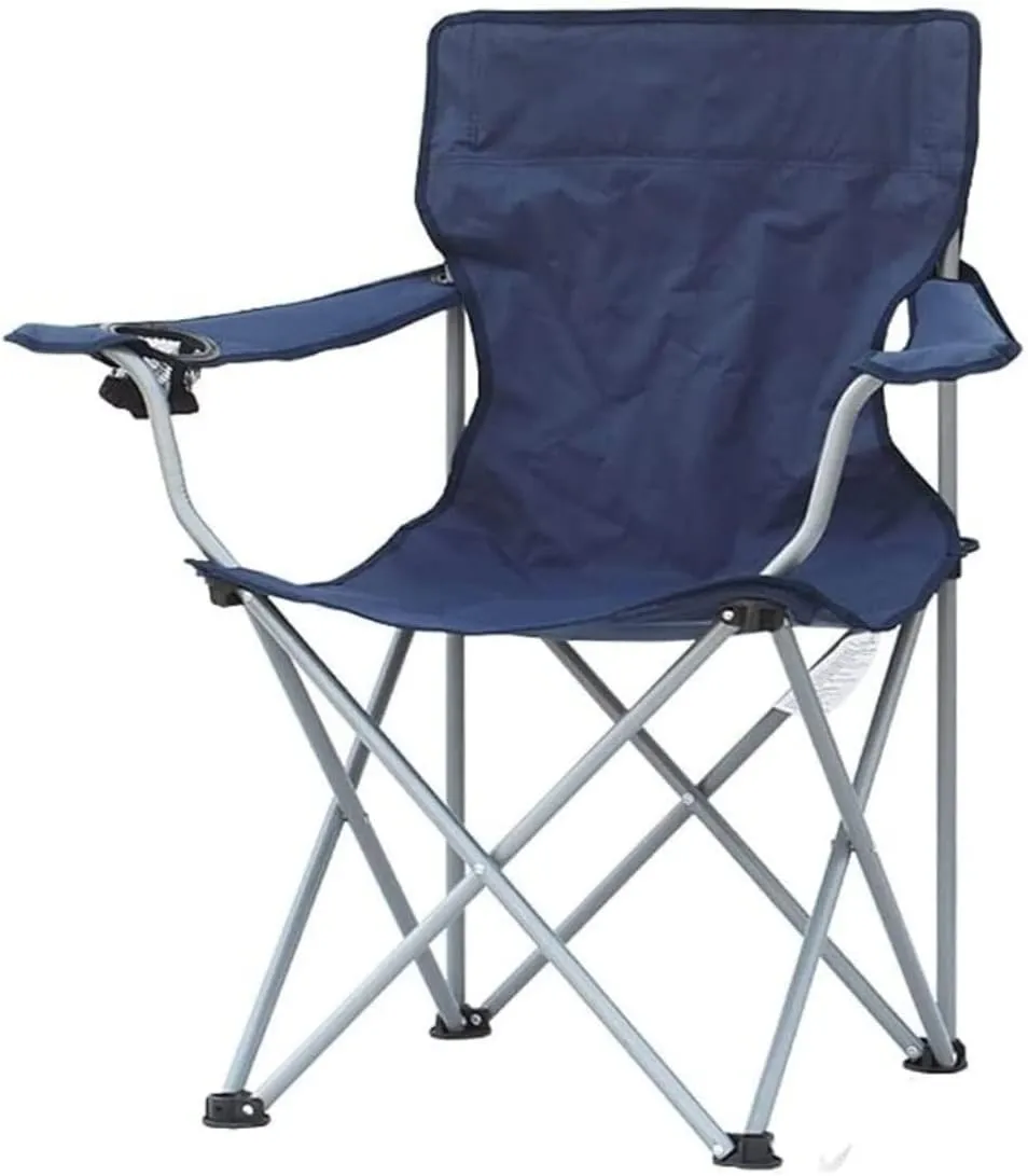 Folding Camping Chair Padded Camping Chairs Outdoor Folding Armchair with Cup Holder Beach Fishing Chair Portable Leisure High Backrest Chair Indoor Outdoor Folding Chair