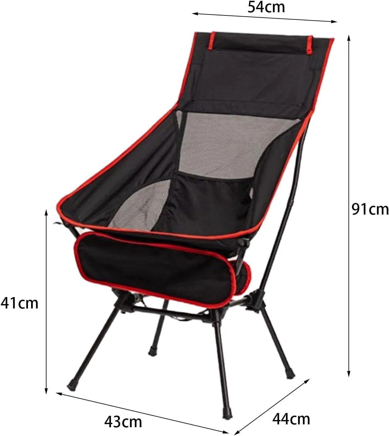 Folding Camping Chair Swing Chair Mesh Back Compact Telescopic Seat Portable Moon Chair for Backpacking Fishing Cycling