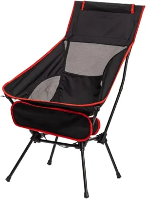 Folding Camping Chair Swing Chair Mesh Back Compact Telescopic Seat Portable Moon Chair for Backpacking Fishing Cycling