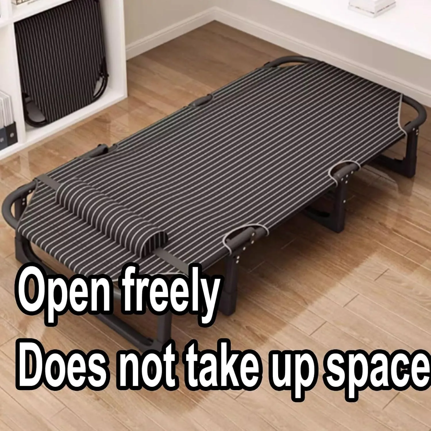 Folding Camping Cot Steel Camping Cots 4-Position Adjustable Backrest Cots for Camping Load 180kg Camping Cots for Adults