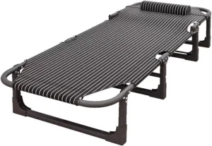 Folding Camping Cot Steel Camping Cots 4-Position Adjustable Backrest Cots for Camping Load 180kg Camping Cots for Adults