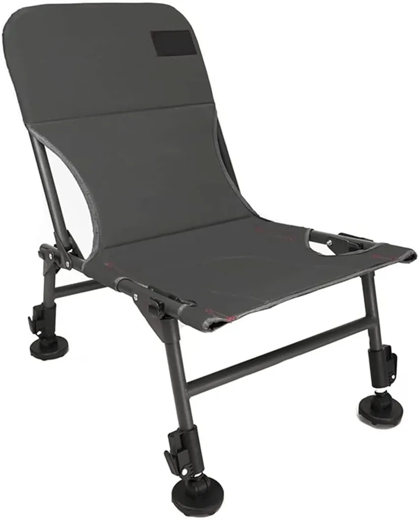 Folding Camping Folding Camping Chair, Quad Padded Lawn Seat with Back All-Terrain Reclining Fishing Stool Adjustable Legs Chairs Foldable