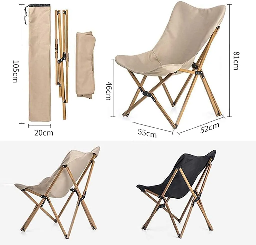 Folding Camping Outdoor Camping Chair Portable Folding Chair Fishing Chair Sandy Beach Recliner for Camp BBQ Picnic Beach Park Chairs Foldable(B)