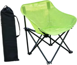 Folding Chair Camping Chair Foldable Heavy Duty Breathable with Carrying Bag for Adults for Yard Fishing Garden Hiking BBQ, Green