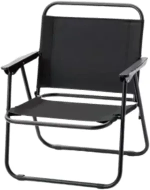 Folding Chair Fishing Chair Comfortable Recliner with Backrest Camping Chair Lounge Chair for Garden BBQ Outdoor Yard Travel, Black