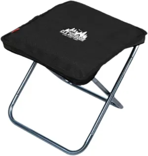 Folding Chair for Camping and Fishing, Compact Portable Stool for Travel, Black