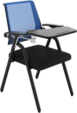Folding Chair with Desk Attached Adults, Stackable Foldable Computer Desk Chair with Tablet Arm Writing Board, Stackable Conference Room Chairs, Chair with Desk Attached Adults