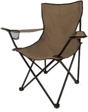 Folding Chairs Outdoor Camping Folding Padded Deck Chair Backchair Beach Chair Fishing Chair Portable Lounge Chair Outdoor Armchair with Cup Holder Camping Chair