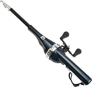 Folding Fishing Rod Telescopic Carbon Fiber Pocket Combo Fishing Rod with 80m Built-in Line Ergonomic Extendable Handle Portable Pole