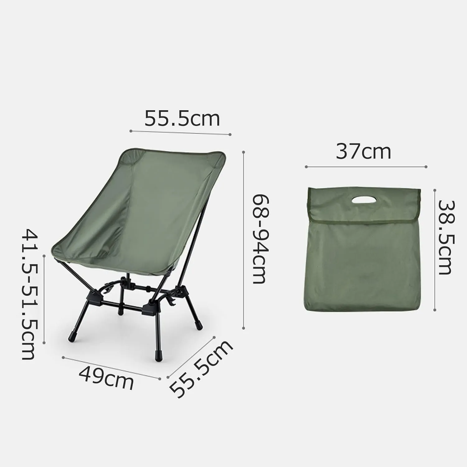 Folding Garden Table And Chairs Outdoor Patio Balcony Garden Furniture, Outdoor Picnic Chairs, Recliner Garden Chairs, Aircraft Aluminium   Oxford Fabric, Height Adjustable, 2 Pieces Khaki Outdoor Fol