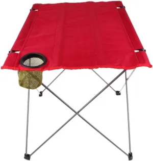 Folding Iron Rod Camping Picnic Table Portable Dining Tea Desk Outdoor Camping Barbecue Picnic Gear with Storage Bag