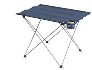 Folding Iron Rod Camping Picnic Table Portable Dining Tea Desk Outdoor Camping Barbecue Picnic Gear with Storage Bag