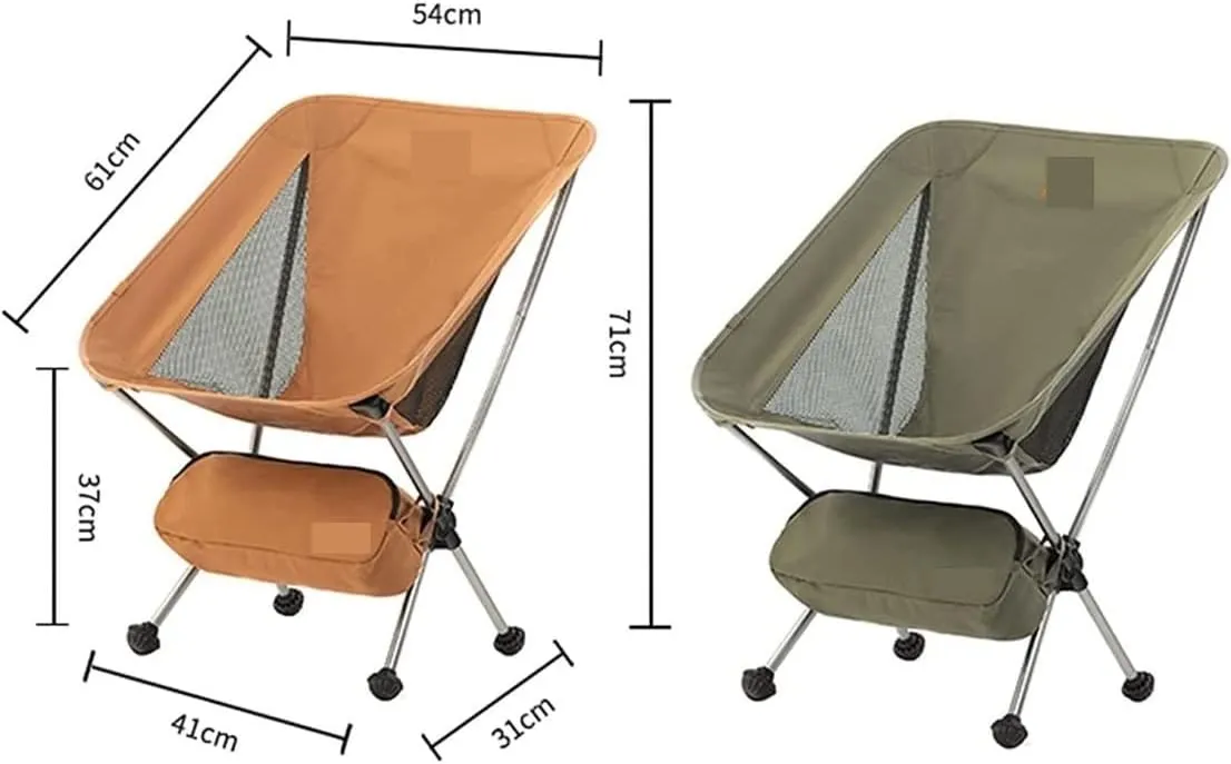 Folding Lawn Chair Ultralight Backpack Camping Chair Travel Hiking Foldable Portable Outdoor Beach Backpack Seat, Breathable Double-Sided Mesh Folding Chair(Orange,41 * 31 * 71cm)