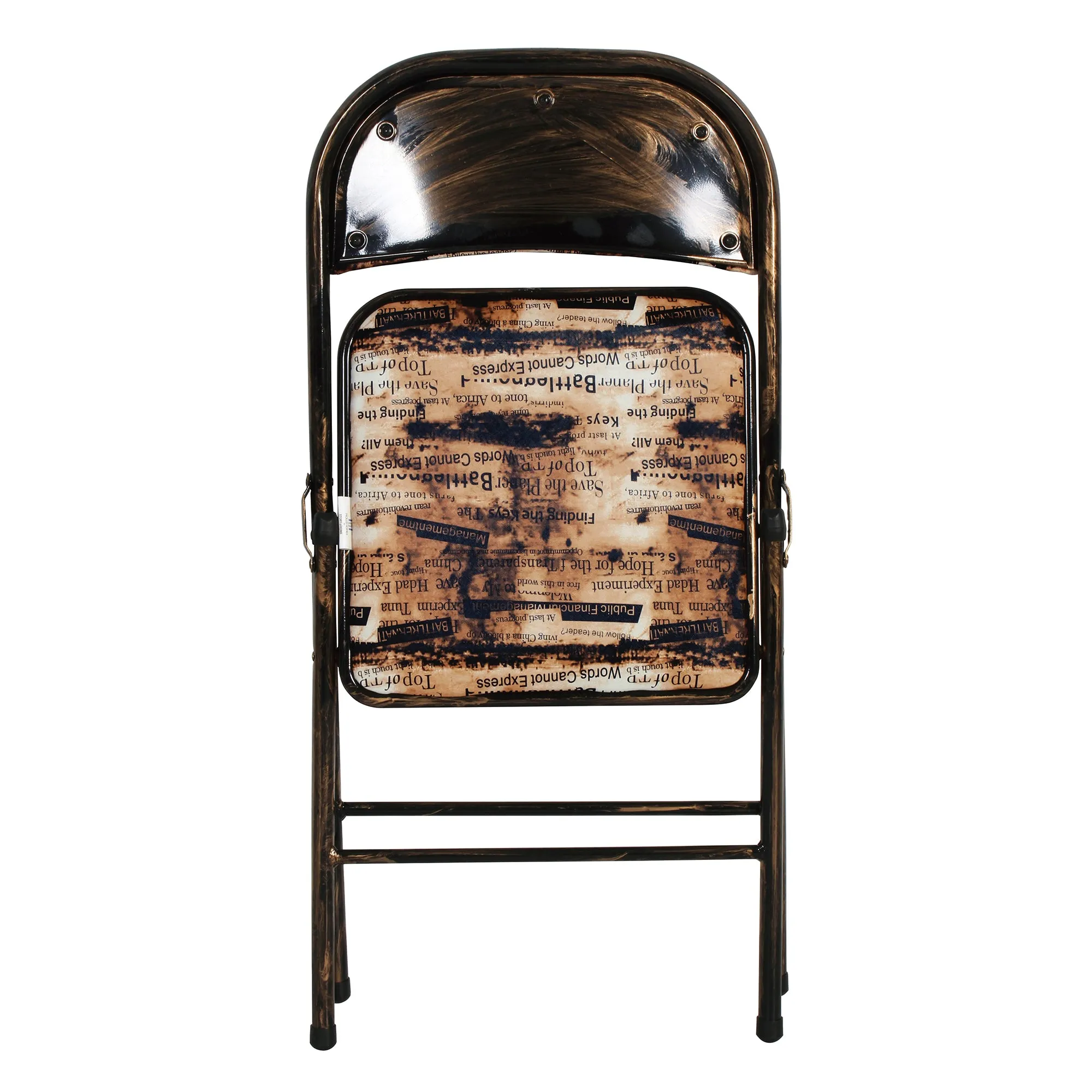 Folding Padded Beige | Golden Black Chair