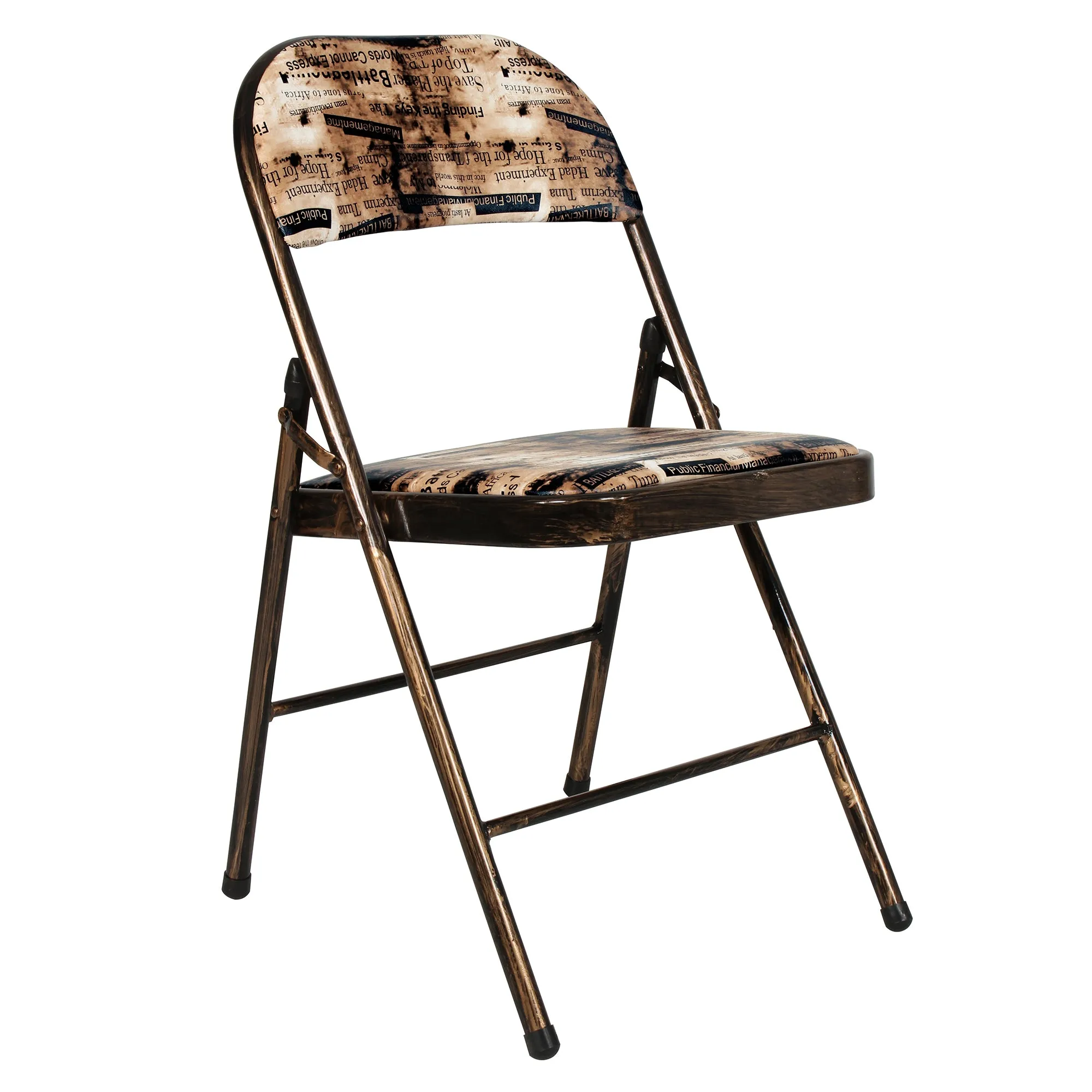 Folding Padded Beige | Golden Black Chair