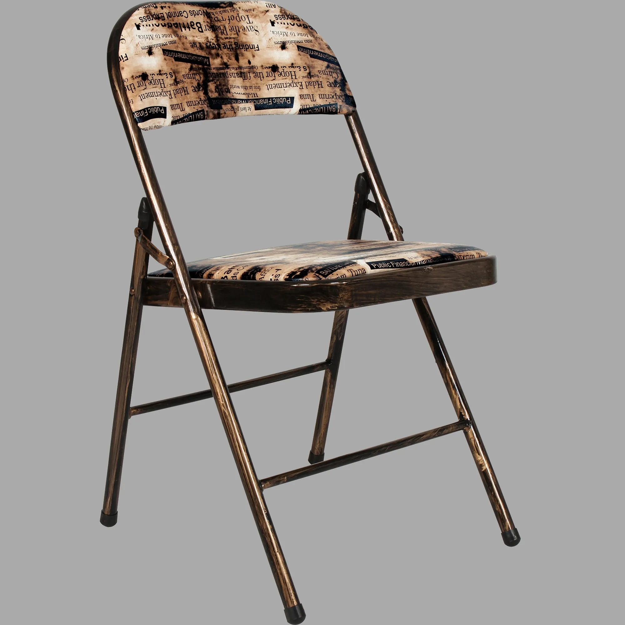 Folding Padded Beige | Golden Black Chair