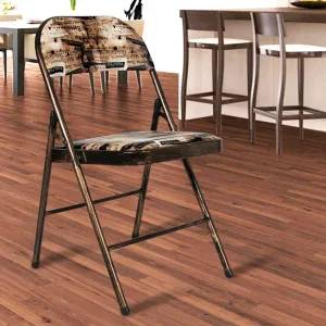 Folding Padded Beige | Golden Black Chair