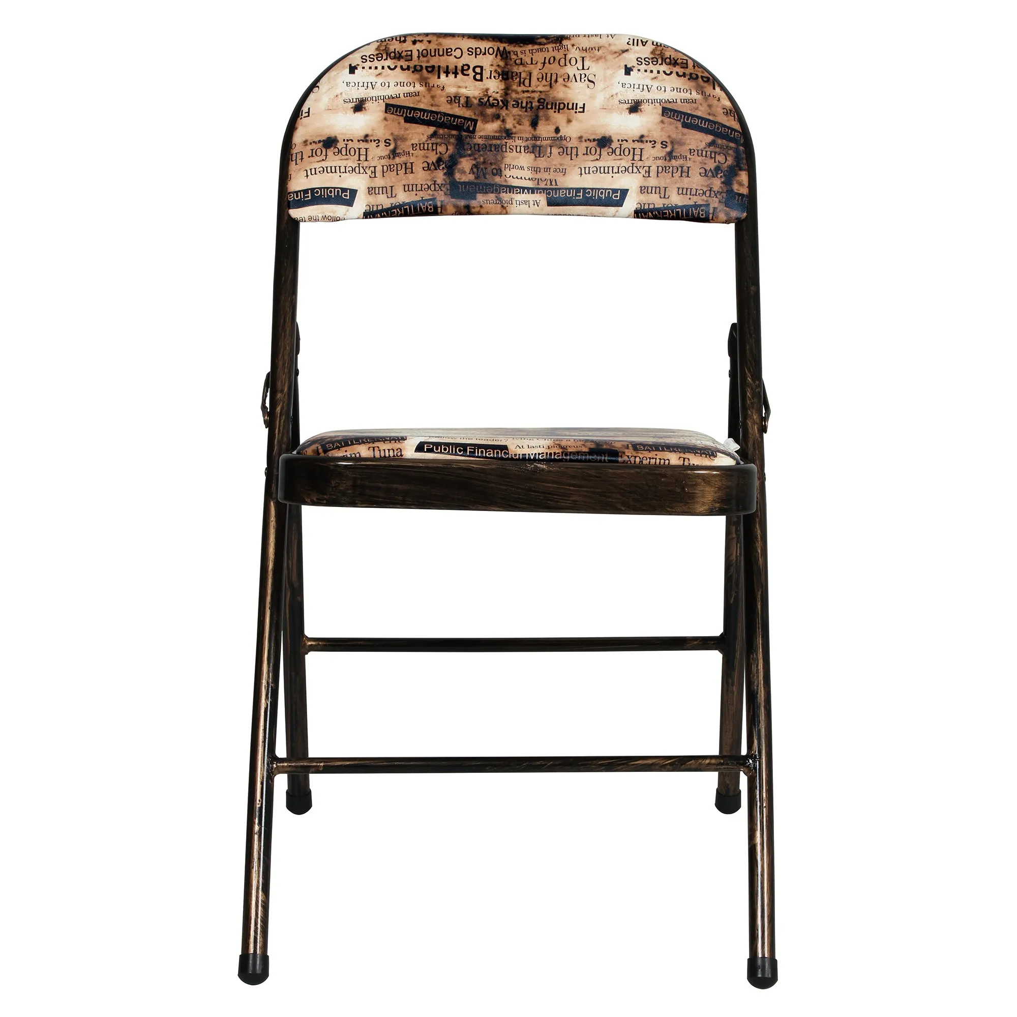 Folding Padded Beige | Golden Black Chair