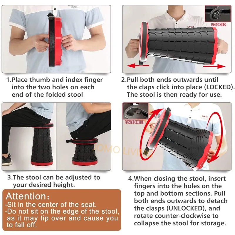 Folding Stool Folding Outdoor Fishing Camping Picnic Portable Collapsible chair Stool