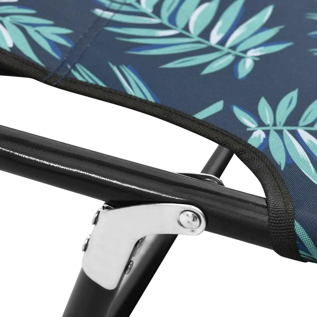 Folding Sun Lounger Steel Leaf Patterntanning Chair Outdoor Lounge Chairs Recliner Chair Camping chairsSuitable for Gardens, courtyards