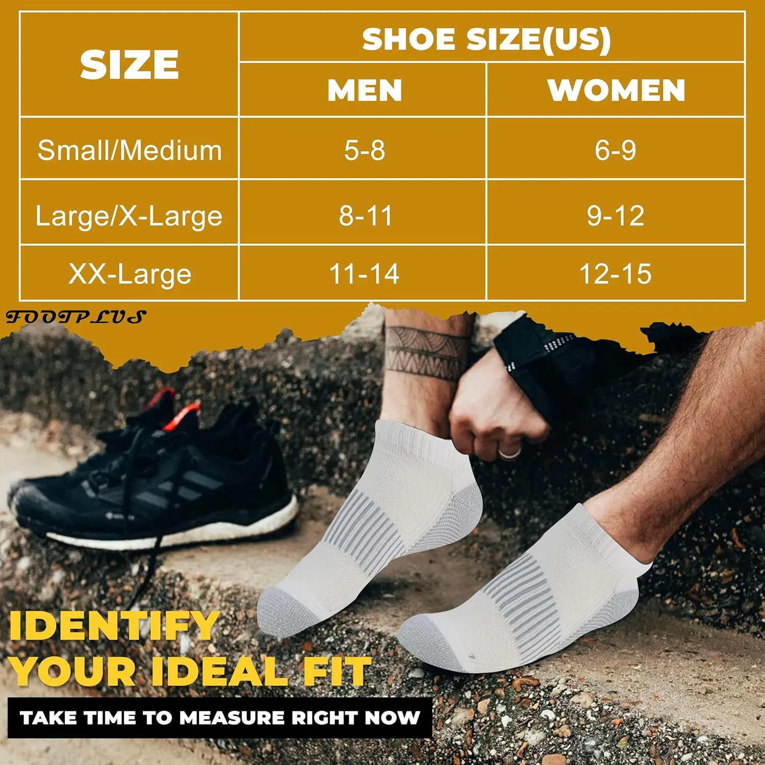 FOOTPLUS Copper Compression Socks,Unisex Cushioned Sole Arch Support Athletic Ankle/Crew Running Hiking Socks