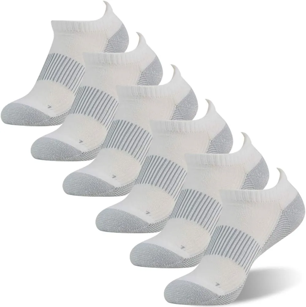 FOOTPLUS Copper Compression Socks,Unisex Cushioned Sole Arch Support Athletic Ankle/Crew Running Hiking Socks