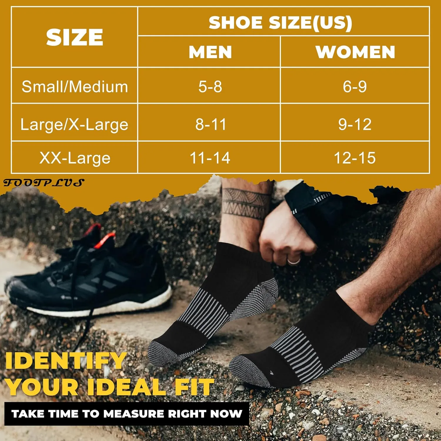 FOOTPLUS Copper Compression Socks,Unisex Cushioned Sole Arch Support Athletic Ankle/Crew Running Hiking Socks