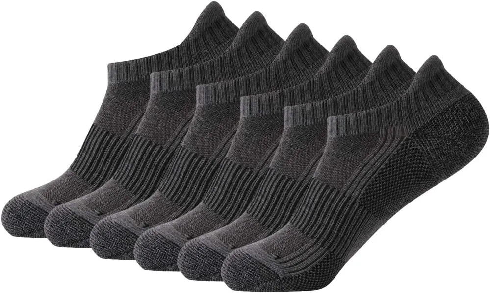 FOOTPLUS Unisex Copper Compression Socks Circulation Arch Support Plantar Fasciitis Ankle Golf/Running/Hiking Socks