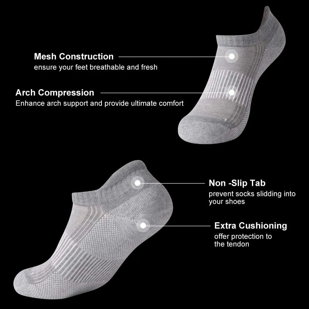 FOOTPLUS Unisex Copper Compression Socks Circulation Arch Support Plantar Fasciitis Ankle Golf/Running/Hiking Socks