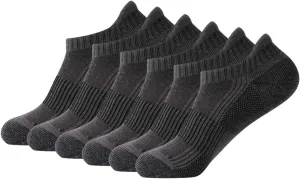 FOOTPLUS Unisex Copper Compression Socks Circulation Arch Support Plantar Fasciitis Ankle Golf/Running/Hiking Socks