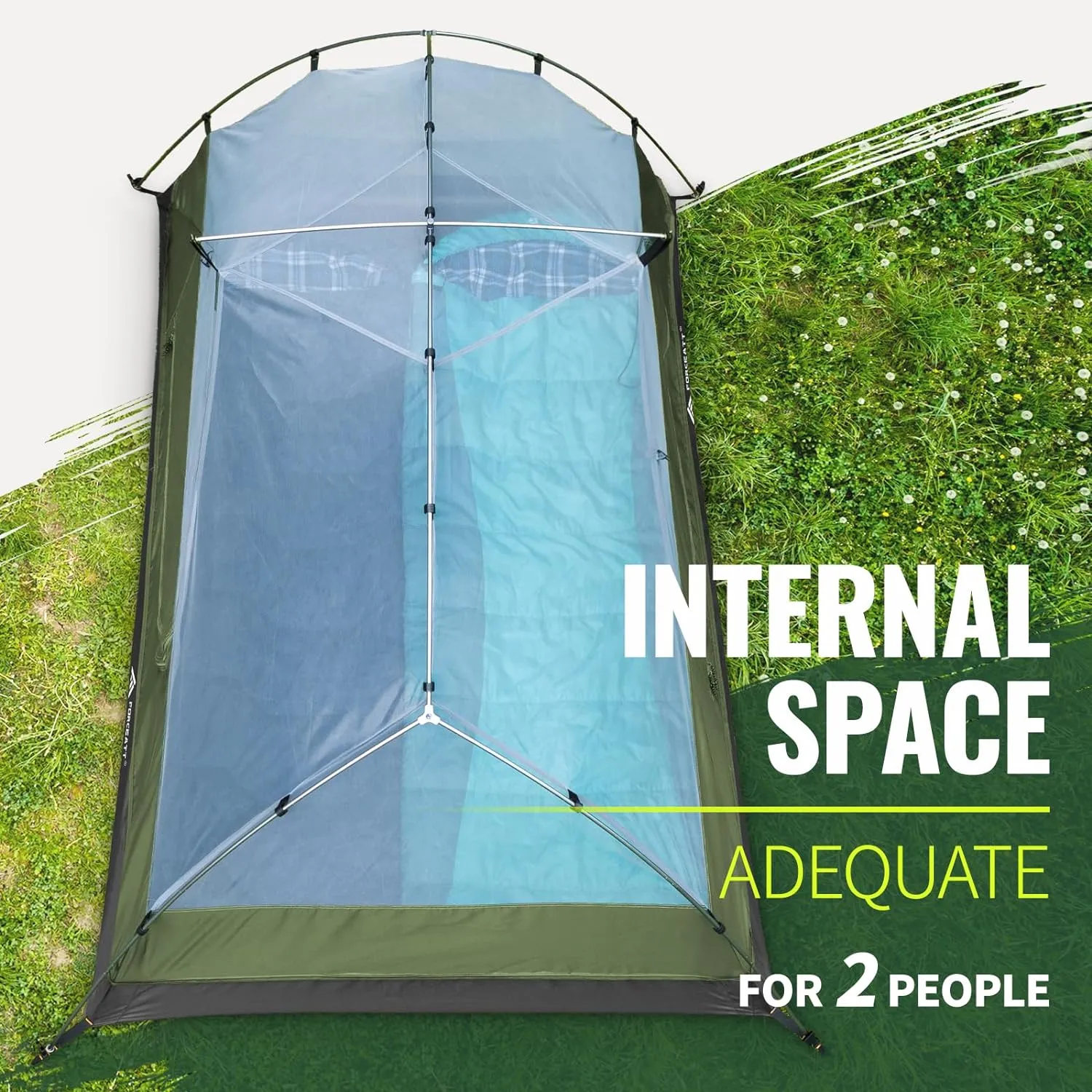 Forceatt Tent for 2 and 3 Person is Waterproof and Windproof, Camping Tent for 3 to 4 Seasons,Lightweight Aluminum Pole Backpacking Tent Can be Set Up Quickly,Great for Hiking