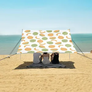 Fresh Cantaloupe Melon Beach Camping Tent Sun Shelter for Whole Family, Beach Shade Canopy with UPF50  UV Protection,Easy Set Up and Carry,Outdoor Shade for Trips, Fishing, Backyard Fun Picnics