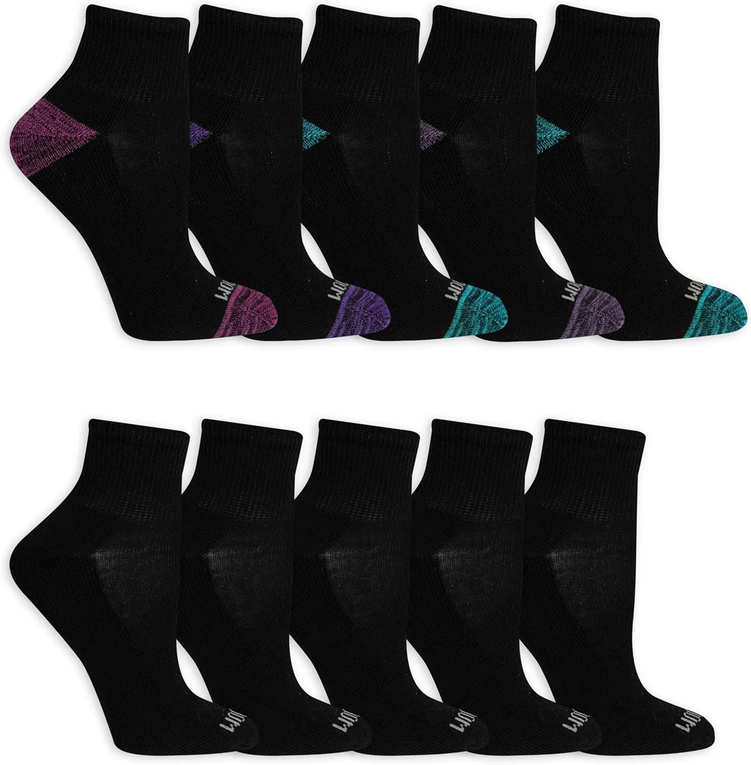 Fruit of the Loom Women's Everyday Soft Cushioned Socks-10 Pair Packs