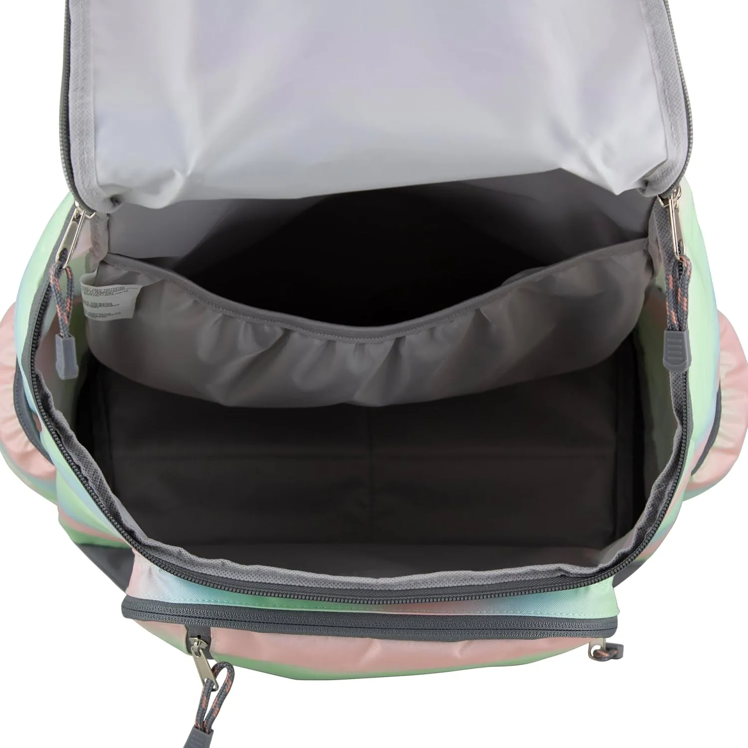 FUEL Durable Top Loader Outdoor Backpack w/Adjustable Straps, Multiple Compartments, Perfect for Travel, Hiking, Work, Classroom, Commuting Rainbow Ombre