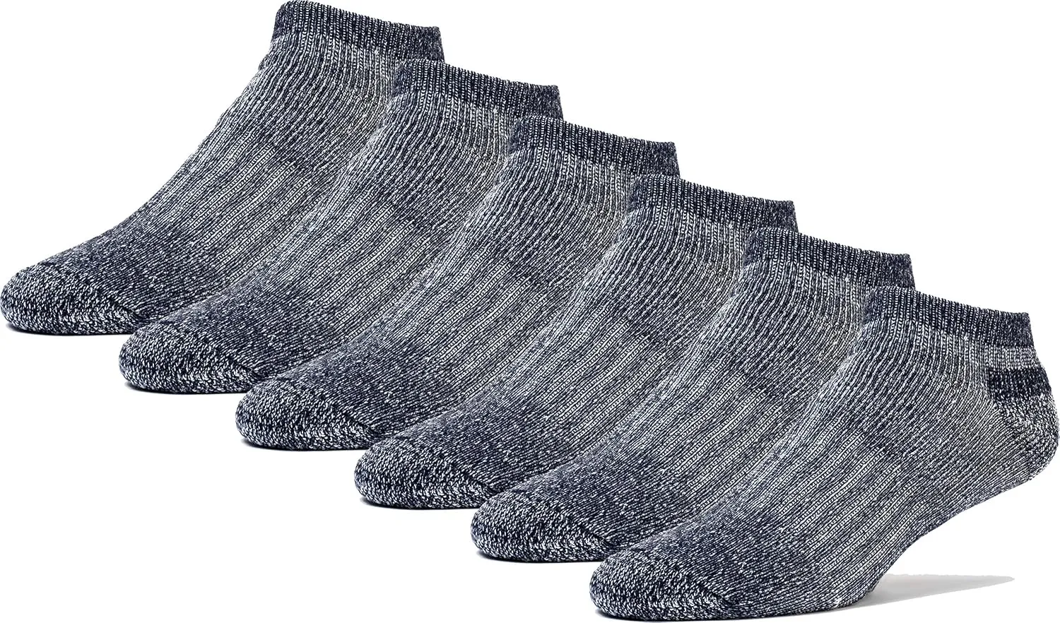 FUN TOES Low Cut Ankle Merino Wool Mens Hiking Running Socks Compression Arch Support Cushioned 6 Pairs