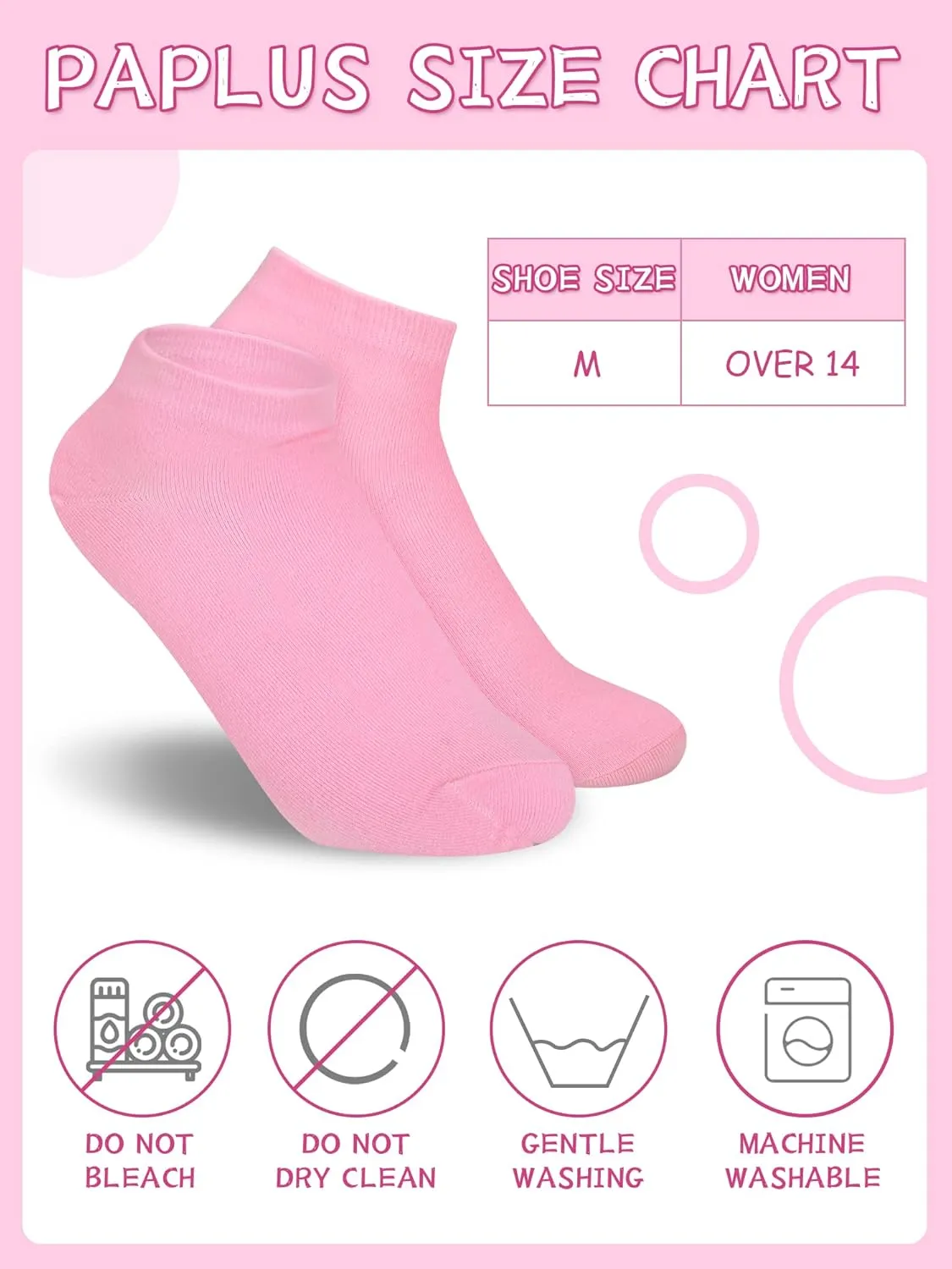 Funtery 20 Pairs Pink Purple Ankle Socks for Girls Breathable Low Cut No Show Pastel Socks
