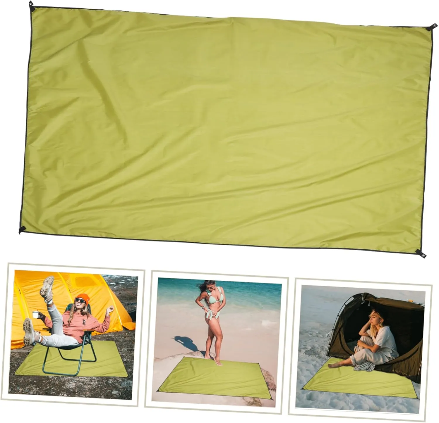 GALPADA 210x150cm Oxford Mat Multi-Purpose Waterproof Ground Pad for Camping Hiking Beach Picnic Green