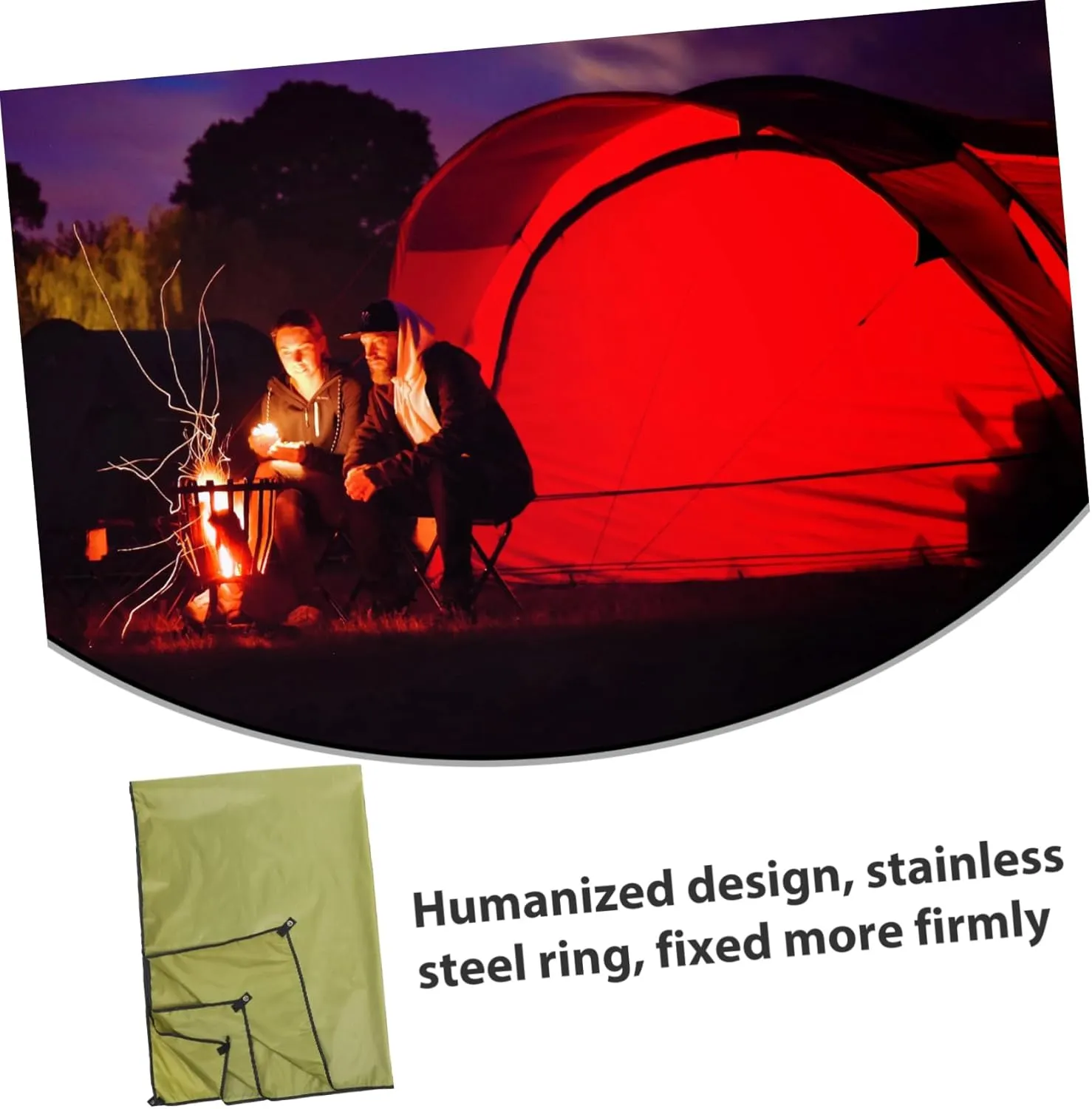 GALPADA 210x150cm Oxford Mat Multi-Purpose Waterproof Ground Pad for Camping Hiking Beach Picnic Green
